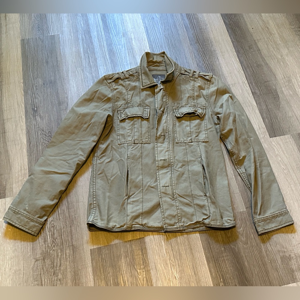 Fossil Green Military Field Jacket Lightweight